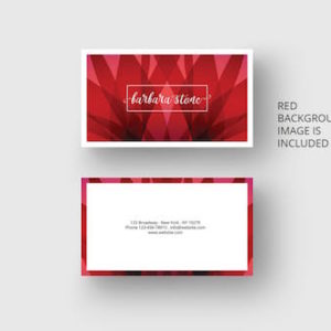 Business card template with red design by PixaSquare