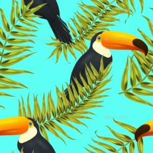 Seamless Tropical Pattern, GraphicRiver