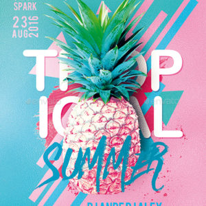 Tropical Summer Party Flyer, GraphicRiver